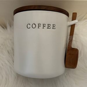 Hearth and Hand Coffee Canister with wooden spoon
